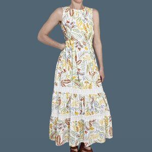 Jessica Simpson Linen Floral Maxi Dress